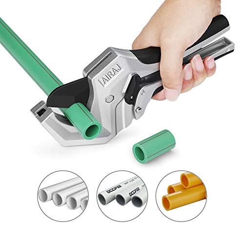 AIRAJ Ratchet PVC Pipe Cutter Cutting 15/8 in(42mm) PVC,PPR,PEX,PR and