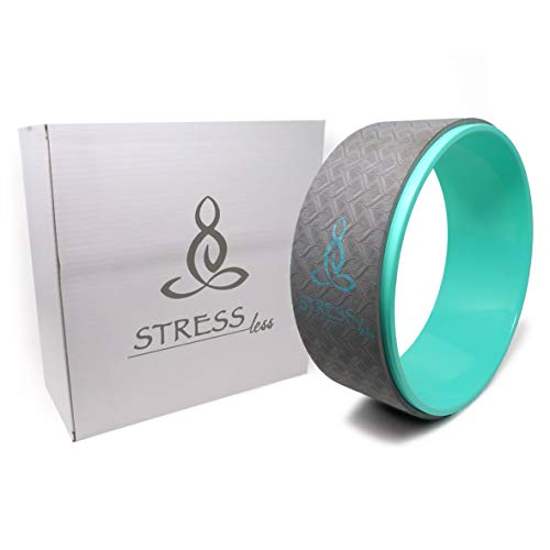 Stress Less Yoga Wheel – Strong and Comfortable Dharma Yoga Prop Wheel, Perfect for Stretching + Increase Flexibility (Green)