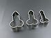 Letite Cookie Cutter Stainless Steel Cake Molds 3 Pack