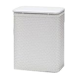 Wicker Hamper with Vinyl Lid