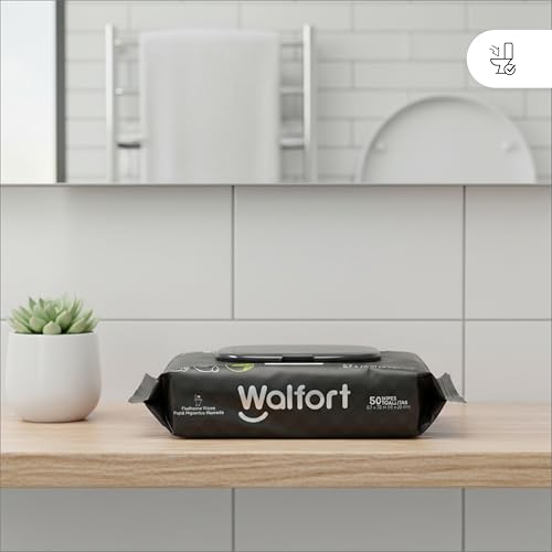 Walfort | Combo Papel Higiénico Húmedo. Caja con 4 paquetes de 14 pzs c/u y 4 paquetes de 50 pzs c/u