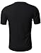 H2H Mens Short Sleeve Henley T-shirts with Waffle Knitted Fabric,Jdsk31-black,US Large (Asia X-Large)