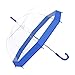 Rainbrace Transparent Bubble Umbrella Auto Open, Fashion Dome Shape with Color Trim(Blue)