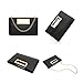 Clutch Purse for Women Evening Party Tote with Shoulder Crossbody Chain Strap Lady Handbag - Black
