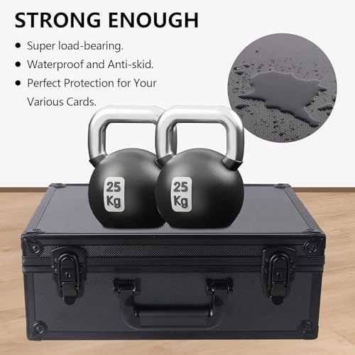 Toploader Storage Box for 3" x 4" 35pt Rigid Card, Trading and Sports Card Hard Case Holds 600+ Toploaders, 38 * 27 * 14Cm Black