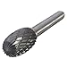 Drillpro 5Pcs 12MM Head Tungsten Carbide Rotary Point Burrs Die Grinder 6mm Shank Cutter