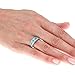 Sterling Silver Created Blue Opal Band Ring (October Birthstone)