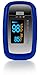 AccuMed CMS-50D1 Fingertip Pulse Oximeter Blood Oxygen Sensor SpO2 for Sports and Aviation. Portable and Lightweight with LED Display, 2 AAA Batteries, Lanyard and Travel Case (Blue)