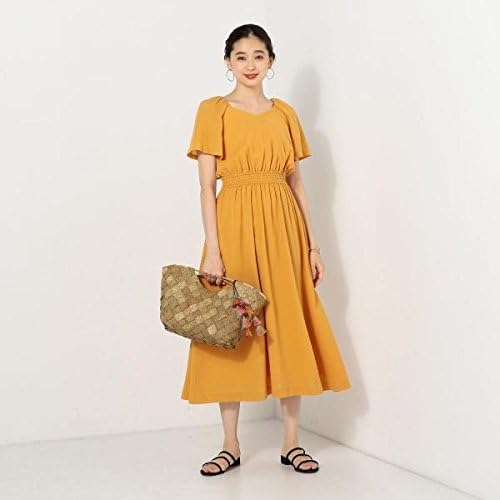 Amazon Co Jp ジュエルチェンジズ Jewel Changes Jc ソデギャザー マキシワンピース Yellow Free 服 ファッション小物