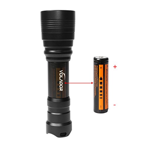 VOLADOR-Diving-Flashlight-1000-Lumen-Rechargeable-Diving-Flashlight-Waterproof-150M-LED-Underwater-Flashlight-with-1-x-18650-Battery-and-Charger
