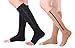 2 Pairs Open Toe Knee Length Zipper Compression Socks 15-20 mmHg Support 3 SizeassortedXXL