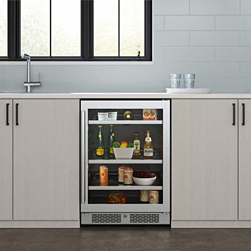 Avallon ABR241BLSS 24 Inch Wide 140 Can Energy Efficient Beverage