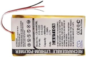 400mAh Replacement Battery for Apple iPod Nano 2GB, iPod Nano 4GB, iPod Nano MA004LL/A, iPod Nano MA005LL/A fit Part No. 616-