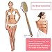 Shower Brush Dry Skin Body Brush Dry Brush with Rubber Anti-Skid Cover for Women Men&Elders Back Scrubber Natural Soft Bristles Detachable Long Bamboo Handle Bath Brush Let Skin Glowing