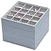 ORIGIA Magic Stackable Jewelry Trays Closet Dresser Drawer Organizer for Accessories, Gadgets & Cosmetics, Storage Display Showcase Holder Box, Set of 5