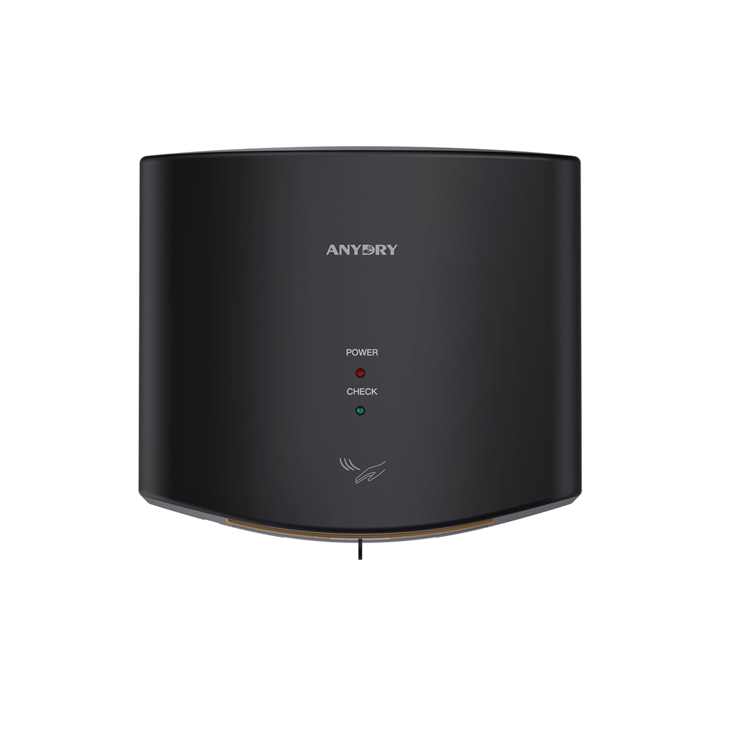 anydry 2630S Kompakter Händetrockner,Automatischer Elektrischer Händetrockner für Wandmontage,Für Gewerbliche oder Private Zwecke,Händetrockner für Toiletten.1400-1650W.(Schwarz)