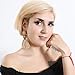 Boderier Bohemian Statement Thread Tassel Chandelier Drop Dangle Earrings with Cassandra Button Stud (Brown)