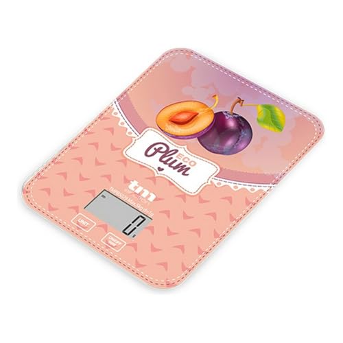 TM Electron TMPBS029 Balance de Cuisine avec Affichage Numérique Ultra Mince Prunes Vintage 4 Capteurs Tour 0 Idéal pour la Pâtisserie et la nourriture
