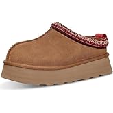 BKLWEV Women's Slippers Platform Mini Boots Short Ankle Boot Women Slippers Slip on Fur Fleece Lined Short Ankle Boot for Indoor Outdoor