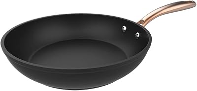Sartén Polka Fantasy 24 Bucket Golden. Diámetro 24, Aluminio Forjado, Revestimiento Antiadherente Platinum Plus Teflon, Libre PFOA, Mango de Acero Inox, Apta para Inducción