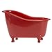 Red Pomegranate Home Spa Bath Basket - Bath & Body Set For Women - Contains Shower Gel, Bubble Bath, Body Lotion, Pomegranate Bath Salt & Pouf in Red Tub