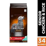 Purina Pro Plan With Probiotics Senior Dry Dog Food, SAVOR Shredded Blend Chicken & Rice Formula - 34 lb. Bag