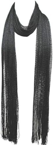Metallic Mesh Scarf (BLACK)
