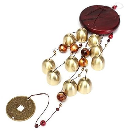ShopNgift Unique Brass Metal & Wooden Wind Chime