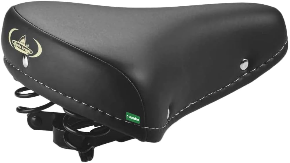 Vintage Saddle MonteGrappa Graziella Holland Bike Seat in Synthetic Leather with Double Spring MOD 07/F.