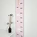 MinoMia Kids Growth Chart, Wood Frame Fabric Canvas Height Measurement Ruler from Baby to Adult for Child's Room Decoration 7.9 x 79in (7.9 x 79in, Pink - Cloud)