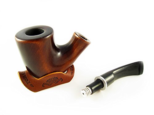 Fashion Pipes Set - "Watson" Pear Tobacco Smoking Pipe Smooth and Tamper Tools, Designed for Pipe Smokers