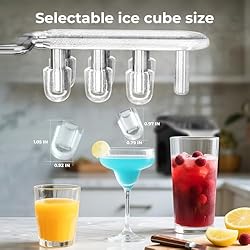Countertop Ice Maker Machine – 8 Bullet Ice in 6
