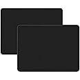 Mouse Pad with Stitched Edge, Comfortable Mouse Pads with Non-Slip Rubber Base, Durable and Washable Mousepads for Computers Laptop Mouse,8.6x7x0.06inch,Classic Black (2 Pack)