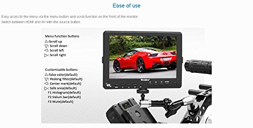 Bestview S7 7" On-Camera Field Monitor 1920x1200 DSLR Video Assist + AC Power Supply + NP-F Battery + Battery Charger + AA Battery Pack Case for Canon Nikon Sony HDMI Input - Thumbnail 5
