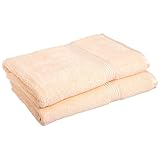 Superior 100% Long Staple Combed Cotton 2 Piece Bath Sheet Set, Peach