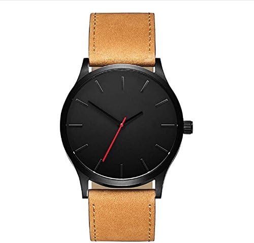 Feitengtd Fashion Business Quartz Large Dial Watch For Men's Matte Belt Wrist Watch Valentine's Day