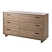 South Shore Fynn 6-Drawer Double Dresser, Rustic Oak with Metal Handles
