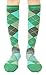 Men/Women Knee High Compression Socks Large Argyle Green