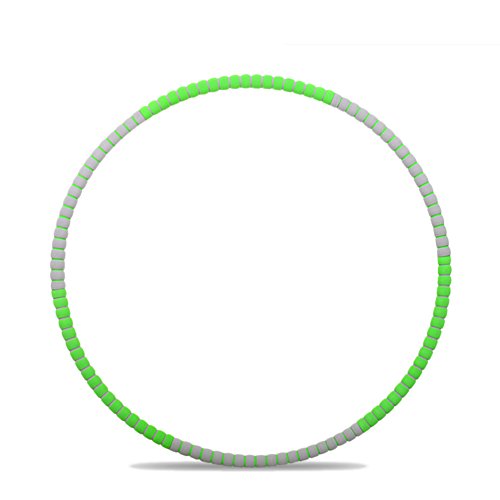 Weighted Fitness Hoop 2.6lbs(Dia.32  ) Detachable NBR Foam Exercise Hoop Perfect for Adult Fitness,Workout,Weight Loss (Green)