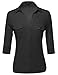 Made by Emma MBE Women's Button Down Cotton Spandex Side Rib Panel Blouse