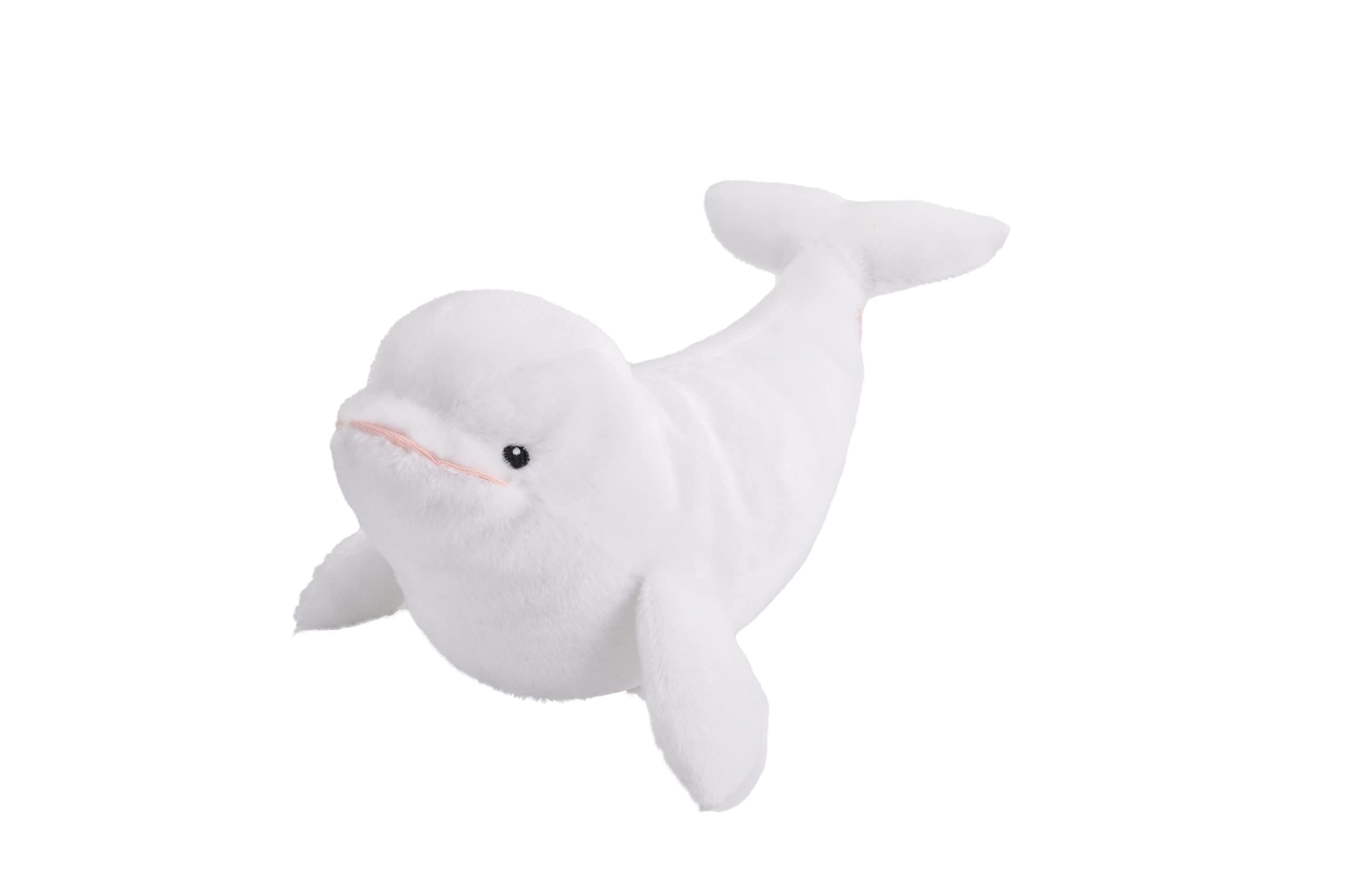 Wild Republic Ecokins Mini Beluga Whale, Stuffed Animal, 8 inches, Gift for Kids, Plush Toy, Made from Spun Recycled Water Bottles, Eco Friendly, Child’s Room Decor, White