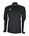 Adidas Mens Climalite Long Sleeve Sideline Polo (Large, Black White, Regular)