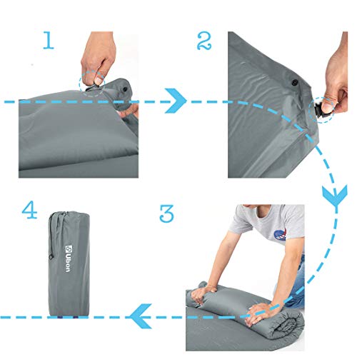 Ubon Double Camping Sleeping Pad Self Inflating Camping Mattress with