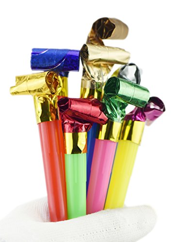FiveSeasonStuff 20 Pcs 5.1'' (13cm) Birthday Party Musical Blowouts (Princess)/Blowers/Noisemakers/Whistles, Assorted Colour, Birthday Party Favors Supplies - Thumbnail 6