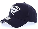 POPKORS Superman Shield Embroidery Flex-fit Strech Fit Fitted Baseball Cap Trucker Hat (M~L, 22.44