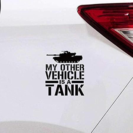Amazon 車のステッカー私の他の車両はタンクステッカーです面白い英語の言葉窓の装飾のためのクールなデカールバンパーのための車のステッカー高さ18 Cm 2セット 車 バイク 車 バイク