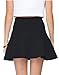 YIANNA Women's Basic Versatile Stretchy Flared umbrella Skirts women knee lengths