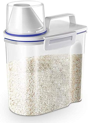 Rice Washer and Keeper, Deep Bowl with Side Colanders and Handle, Easy for Rice Fruits Vegetable Washing and Holding, White