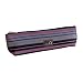 della Q Long Zipper Knitting Case for Notions (9" W x 2.5" H x 1.5" D); 035 Black Stripes 1102-1-035