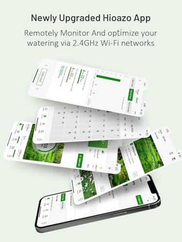 HiOazo WiFi Irrigation Control Unit 6 Zones 16 Irrigation Programs Smart Weather Jumps Water Calculation Manual Watering Control Unit for Garden Watering Greenhouse HSC-600W